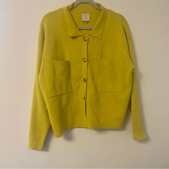 Sioni Sweaters - Sioni Size XL Mustard Rayon Blend Button-Up Cardigan Sweater Super Soft in EUC